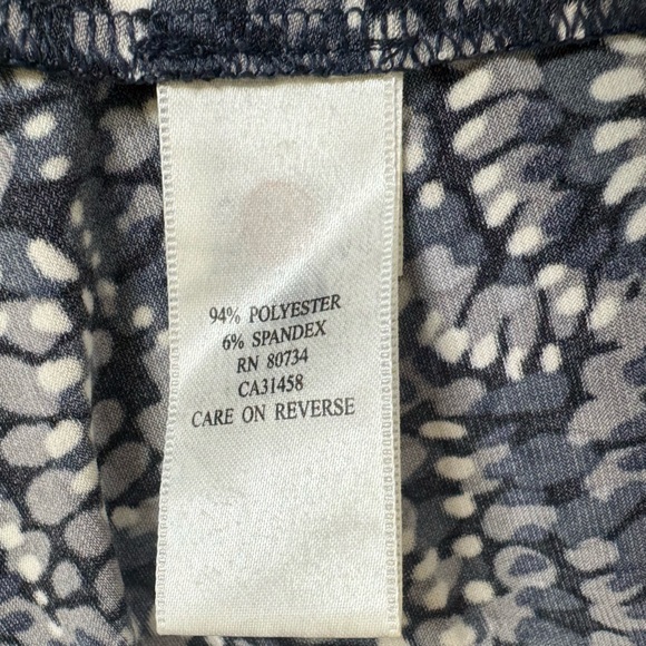 BCBGMaxAzria Watercolor Print Jersey Dress in Black/Gray Sz L - Picture 10 of 11